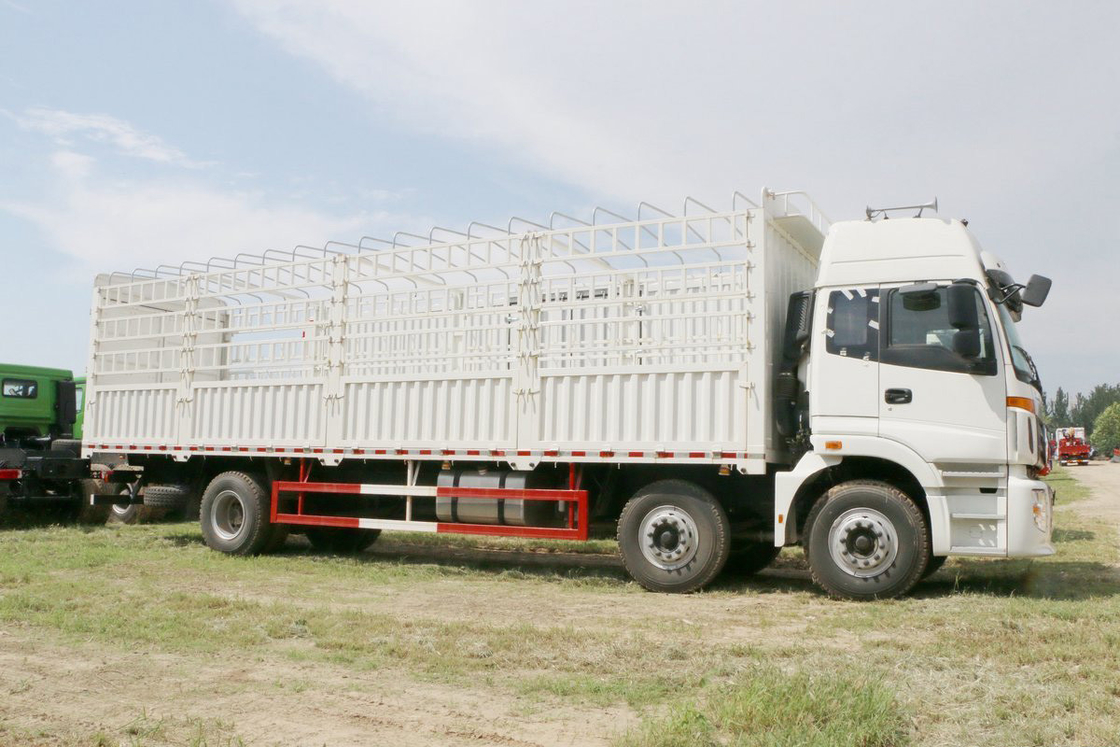 Foton Auman Stake Truck Serie 6 Heavy Duty Truck Diesel 8 velocità 245HP 6X2 9,53m Corpo bianco