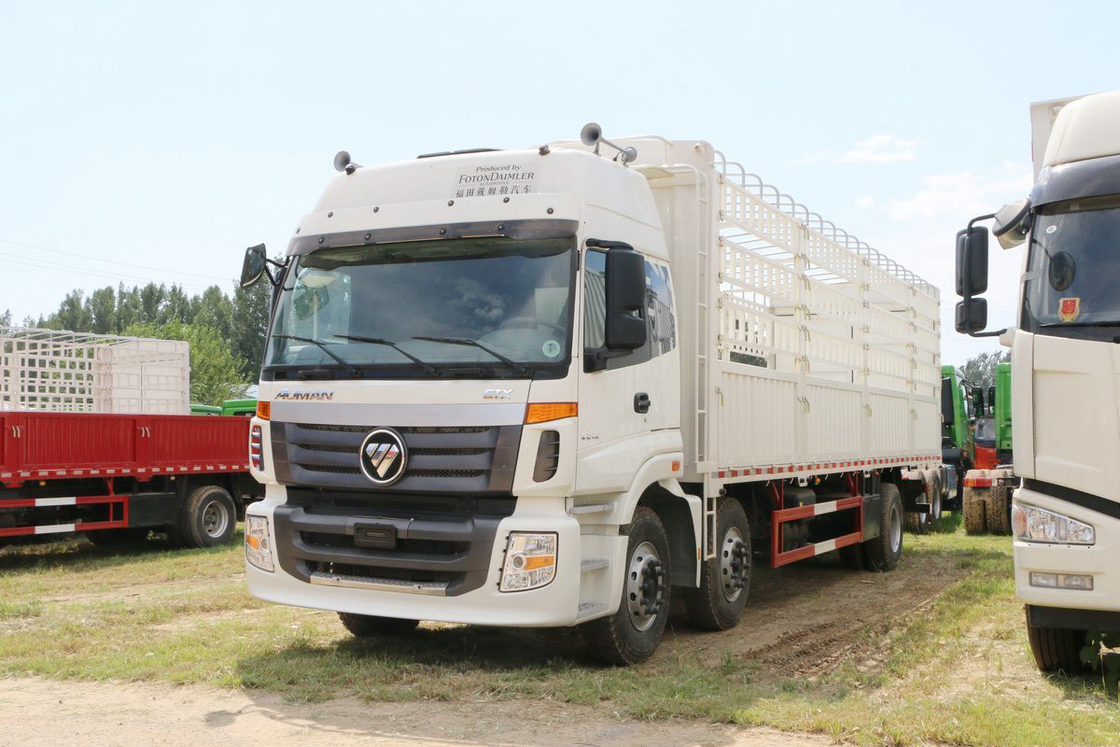 Foton Auman Stake Truck Serie 6 Heavy Duty Truck Diesel 8 velocità 245HP 6X2 9,53m Corpo bianco