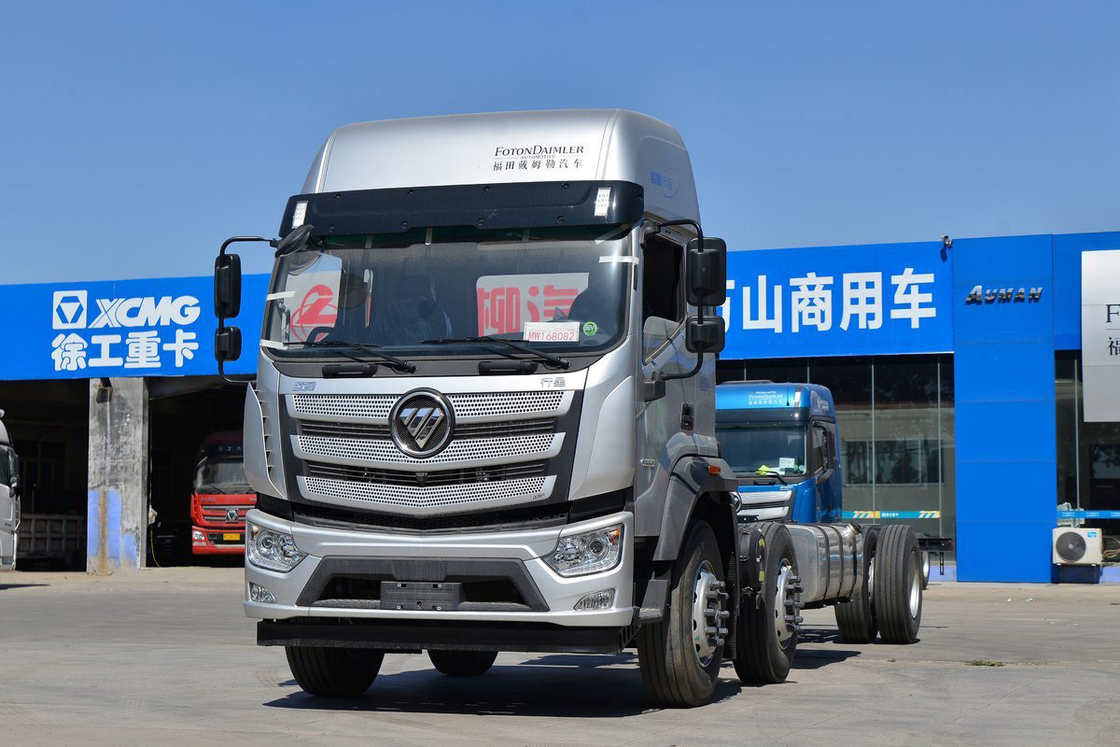 Single Row And Half Seats Foton Auman Camion con tetto alto Diesel 245HP 6X2 8,6m Chassis del camion