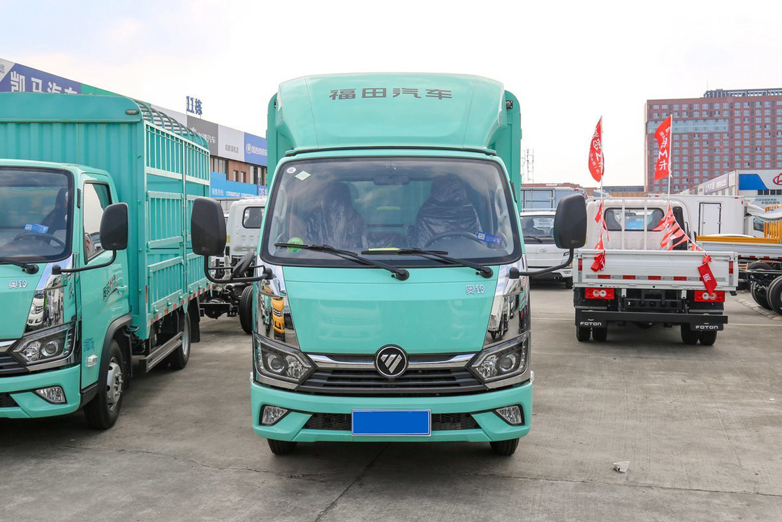 Foton Auman Mini Truck 2.0L 127HP CNG 3.815m Alto tetto Deflector Recinzione Camion Sedile assorbente d'urto