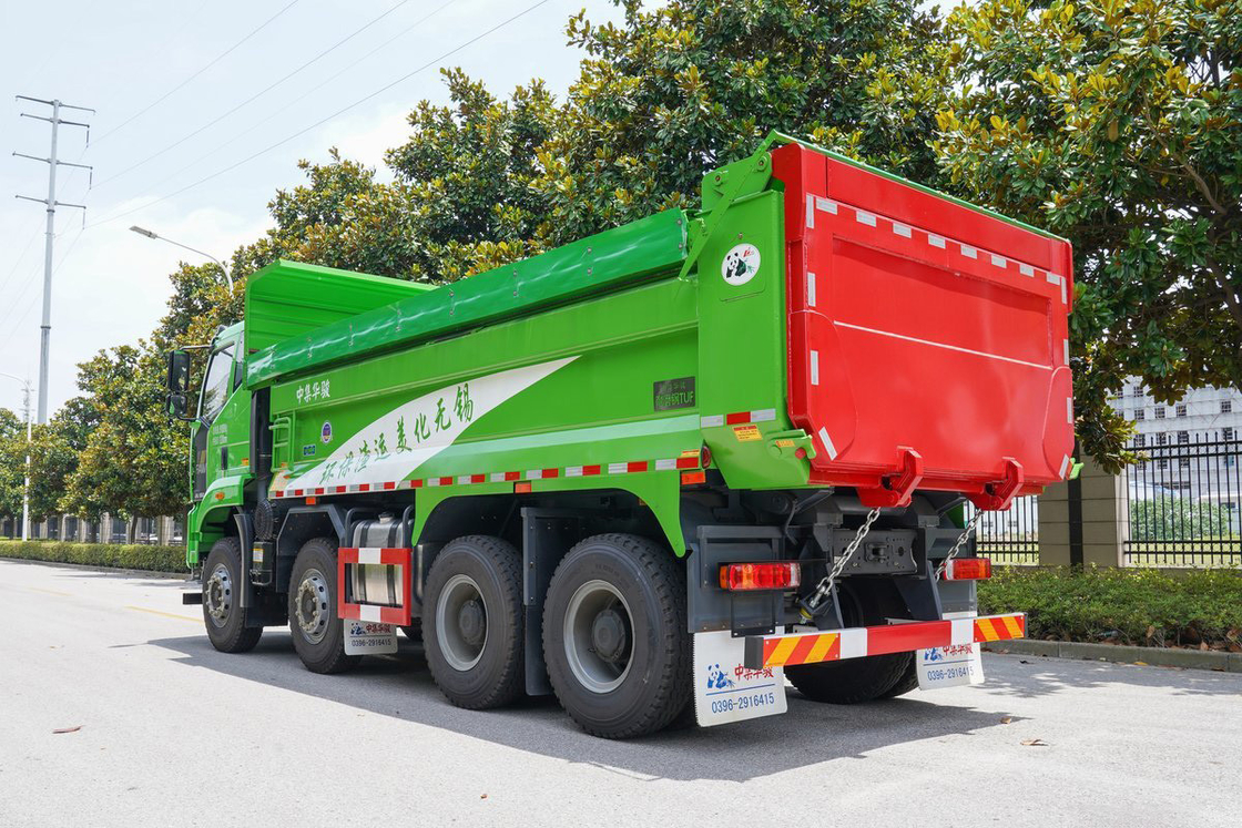 FAW Jiefang Dump Truck J6L Heavy Truck Diesel 10 Gear 350hp 8X4 Airbag Assorbente Shock Sedile Dump Box