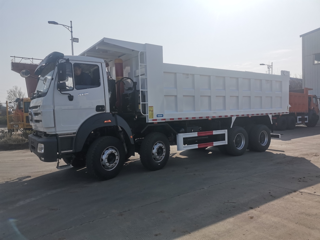 Nuovo scaricatore Beiben 8*4 Bianco Weichai 380hp Turbocompressore Euro 2 Usato in Africa
