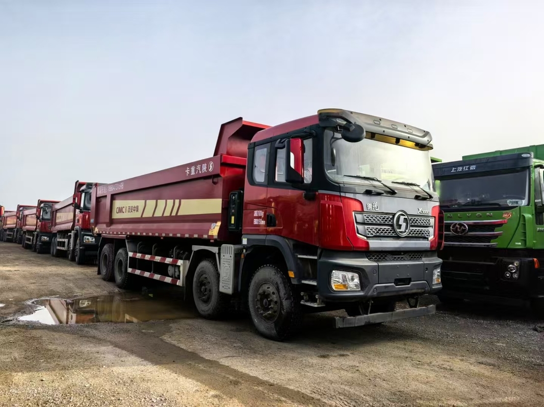 Camion per scarichi minieri usato Shacman Weichai 430 CV sollevamento anteriore 8*4 modalità di guida 12 pneumatici Lhd 50 tonnellate carico