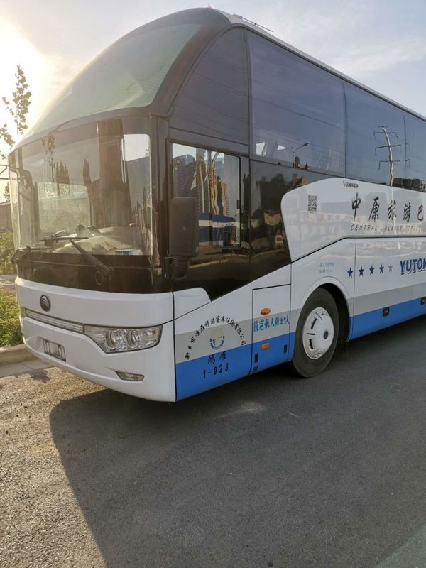 Guida a sinistra usata Yutong del motore diesel del bus del sottobicchiere dei sedili 6122HQ9A 51 con il A/C