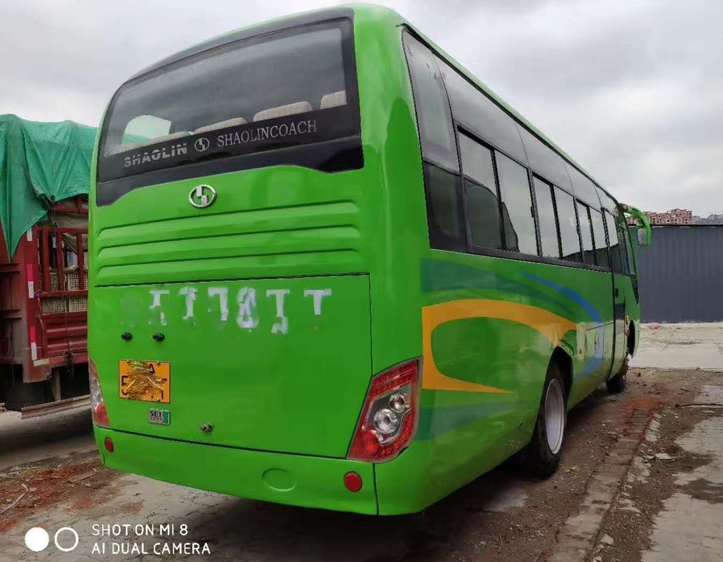 Lunghezza diesel dell'euro IV 8045mm di Seat del bus turistico 35 della seconda mano di verde dell'azionamento della parte di sinistra