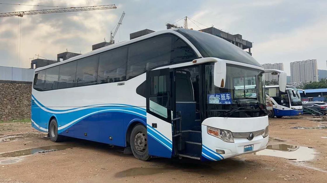 55 la gomma 6050mm Yutong usato interasse dei sedili 6 trasporta il nudo della guida a sinistra che imballa le doppie porte con gli ABS
