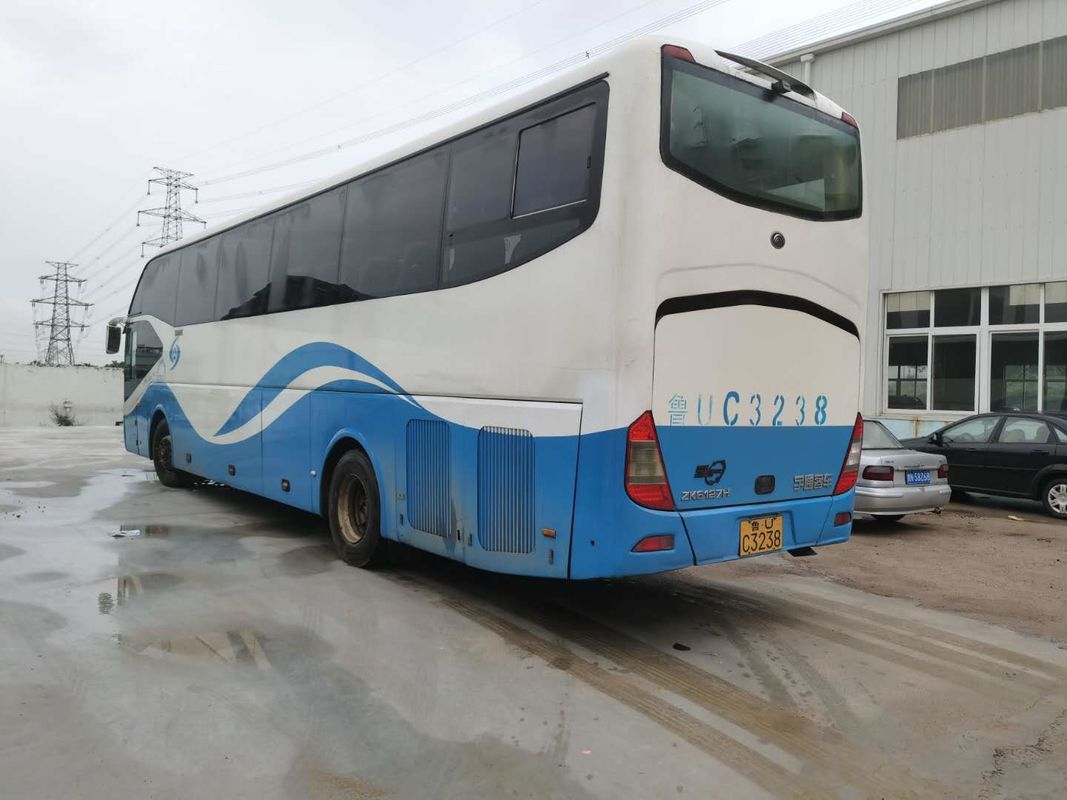 55 la gomma 6050mm Yutong usato interasse dei sedili 6 trasporta il nudo della guida a sinistra che imballa le doppie porte con gli ABS