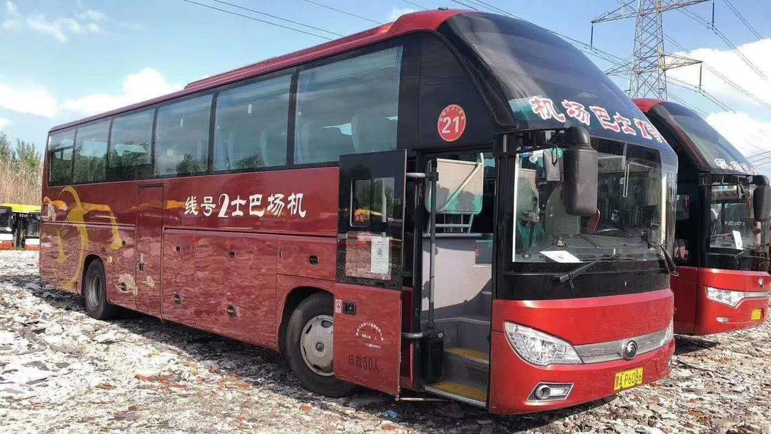 il gasolio 247kw 50 sedili Yutong usato 2015 anni trasporta il telaio d'acciaio dell'euro III basso di chilometro del motore di Yuchai con CA