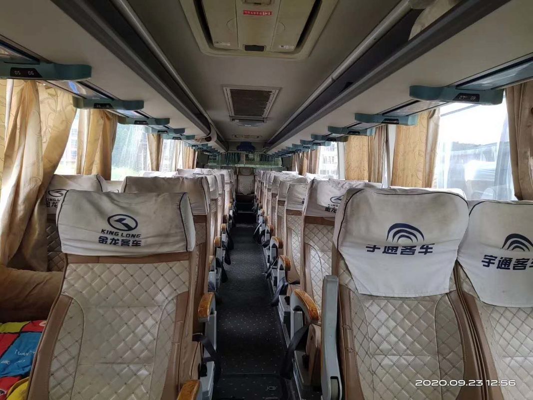 Porte usate 233kw di CA di Bus With della vettura dei sedili del motore diesel 53 di Kinglong RHD doppie