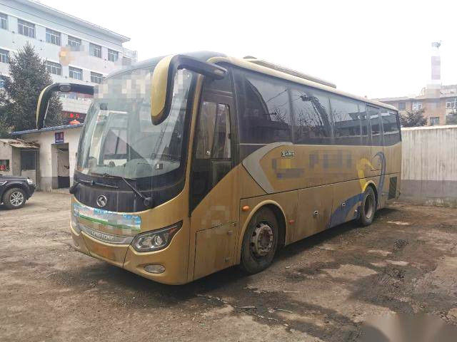 38 bus di giro utilizzato sinistro di Kinglong della direzione dell'euro V del motore sei della parte posteriore di Yuchai dei sedili telaio dell'airbag dei cilindri 270hp XMQ6901