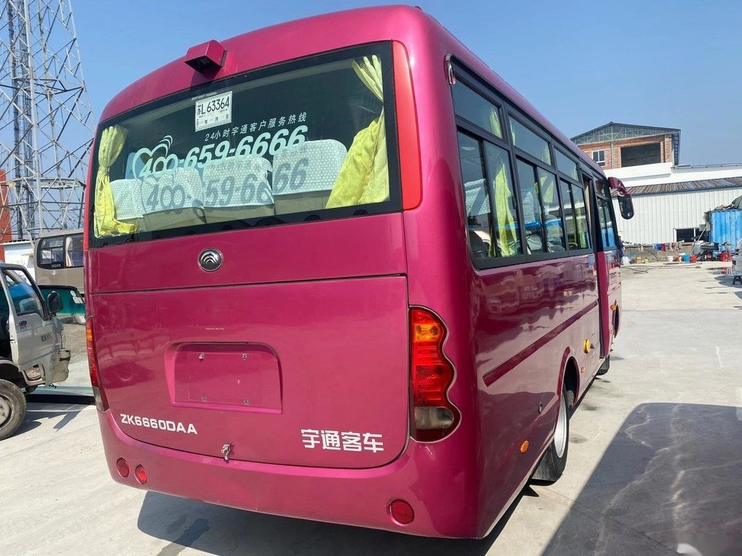 Yutong usato trasporta il telaio d'acciaio Front Engine Left Steering dell'euro IV del bus del passeggero usato sedili di modello ZK6660 24
