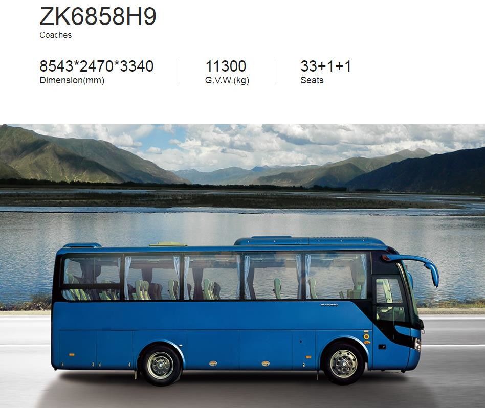 6 sedili posteriori ZK6858 del motore 35 del bus nuovissimo del yutong della gomma con il prezzo del disoucnt nella promozione