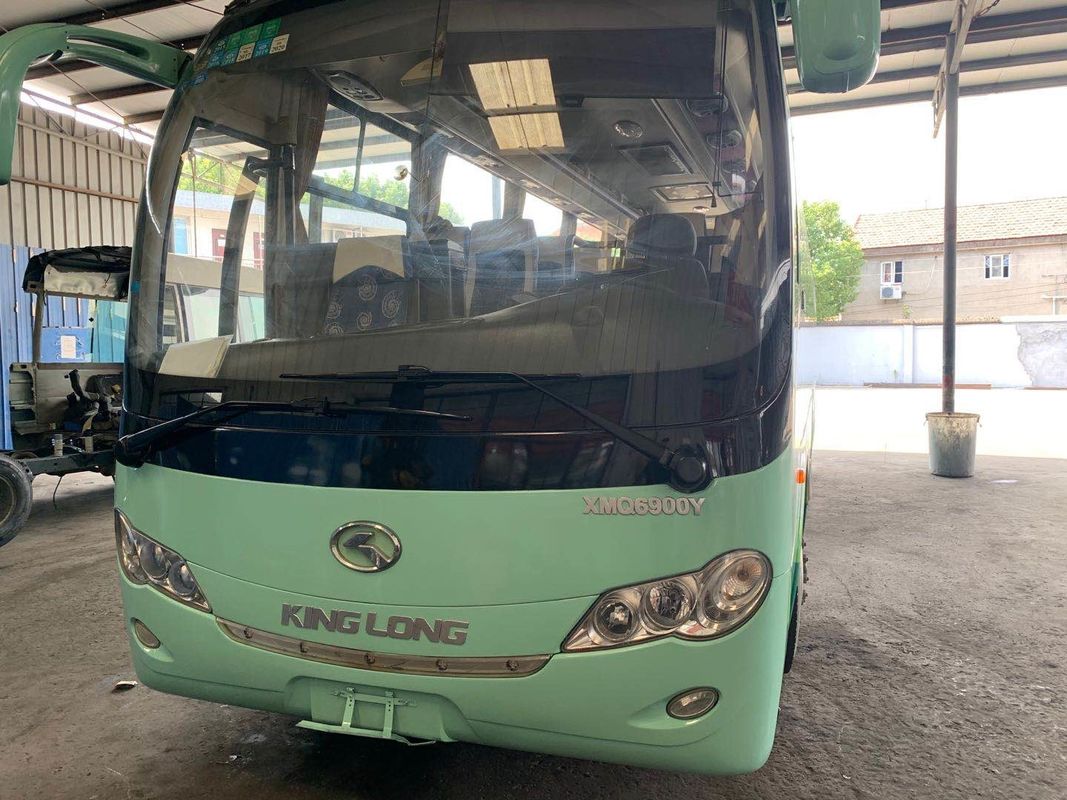Il bus di giro utilizzato Kinglong XMQ6900 39 mette il bus a sedere di guida sinistro del passeggero utilizzato chilometro basso d'acciaio singolo del telaio della porta
