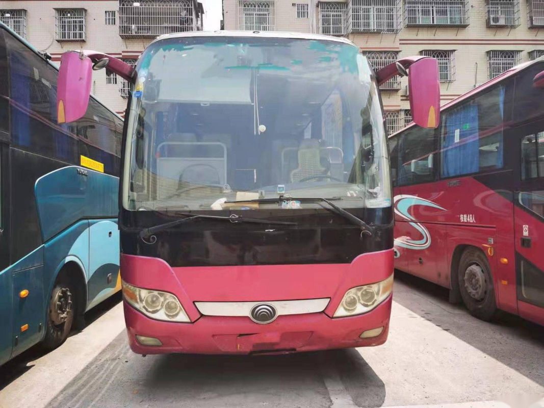 Il bus di giro utilizzato Yutong modella la direzione di sinistra dell'imballaggio di nudo dell'euro III del motore di Yuchai delle porte di doppio dei sedili ZK6110 47