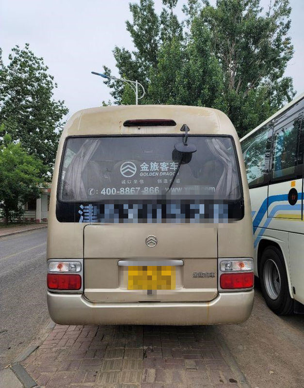 2015 anni 22 Dragon Coaster Bus dorato usato sedili, hanno usato Mini Bus Coaster Bus 86kw con i sedili di lusso