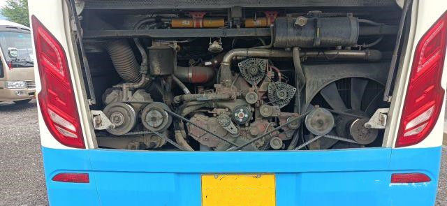 Il bus di giro utilizzato per l'Africa ha usato il chilometro basso di Dragon Bus Yuchai Rear Engine 233kw 53seats dell'euro IV del telaio dorato dell'airbag