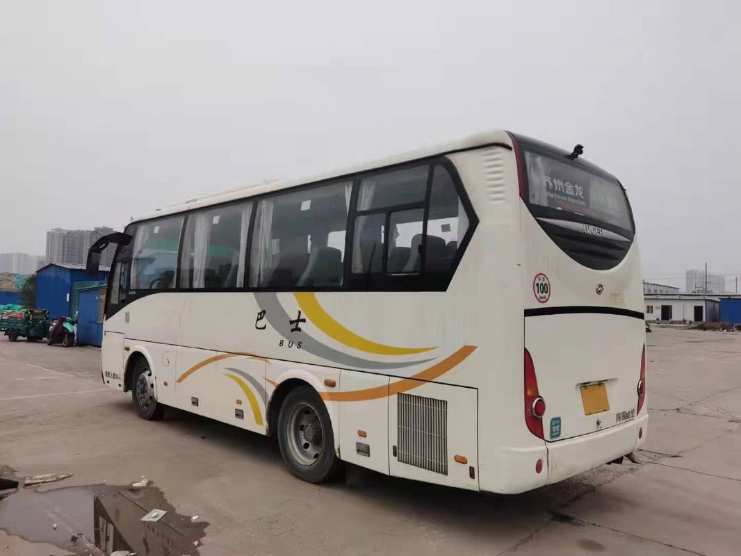 Il motore posteriore utilizzato 140kw di Yuchai degli più alti sedili del bus KLQ6808 35 ha usato il chilometro basso di Bus Steel Chassis della vettura
