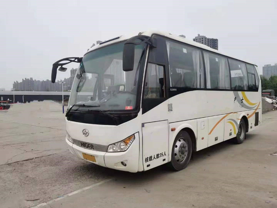Il motore posteriore utilizzato 140kw di Yuchai degli più alti sedili del bus KLQ6808 35 ha usato il chilometro basso di Bus Steel Chassis della vettura