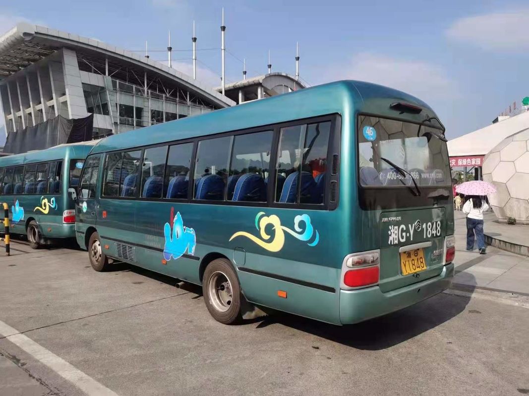 2015 anni 26 Dragon Coaster Bus dorato usato sedili, motore utilizzato di Mini Bus Coaster Bus With Hino