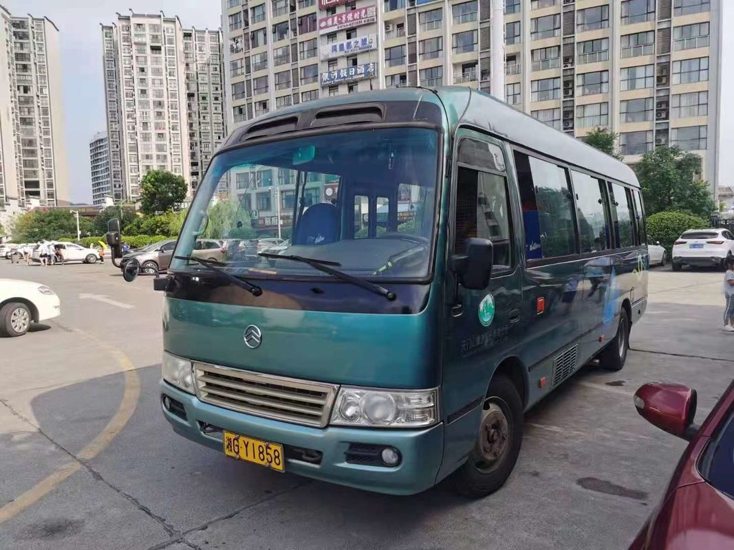 2015 anni 26 Dragon Coaster Bus dorato usato sedili, motore utilizzato di Mini Bus Coaster Bus With Hino