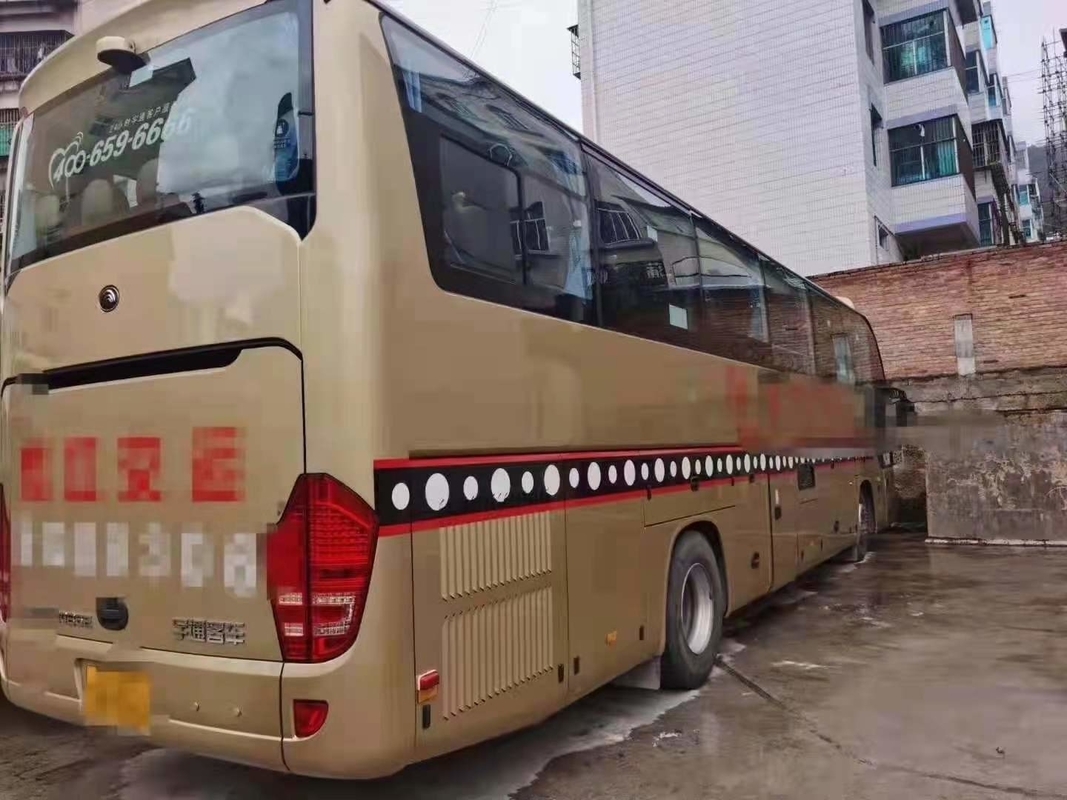 Il bus utilizzato 2018 anni Yutong ha usato il colore dorato diesel del A/C di sostegno del bus Zk6122 50 Seat Lhd di viaggio