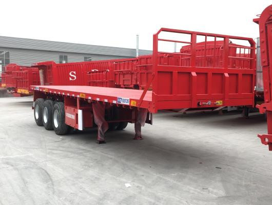 Semirimorchio resistente del Basso letto della base 13m per uso del contenitore della fabbrica