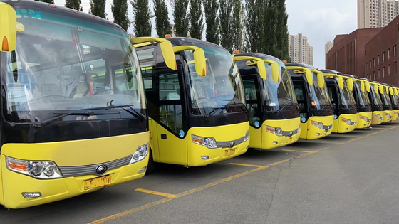 Passeggero 2+3layout 60seats di Zk 6107 della vettura del bus di Yutong della seconda mano del motore di Yuchai