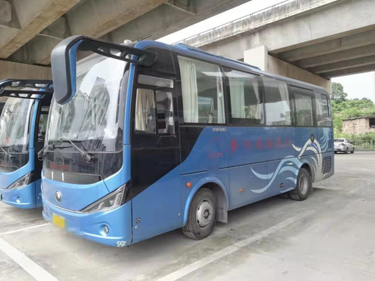 La sospensione ZK6750H della primavera di piatto di Yutong 30seats ha utilizzato il motore di Mini Coach Low Kilometer Diesel