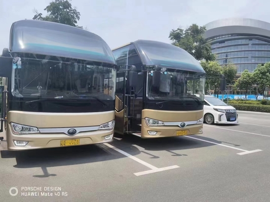 La vettura Long Used Coach del bus di ZK6128 Yutong trasporta un motore di 54 sedili RHD/parte posteriore di LHD