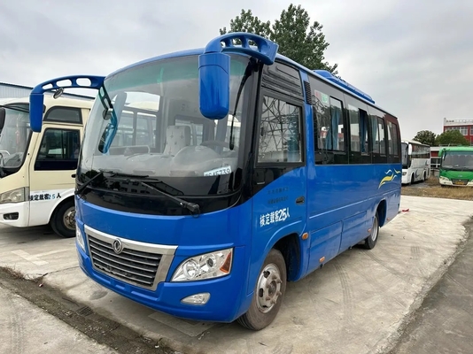 I piccoli blu usati del bus colorano il motore 130hp di Yuchai di 25 sedili che fa scorrere il bus DFA6660 di Dongfeng della guida a sinistra di Windows