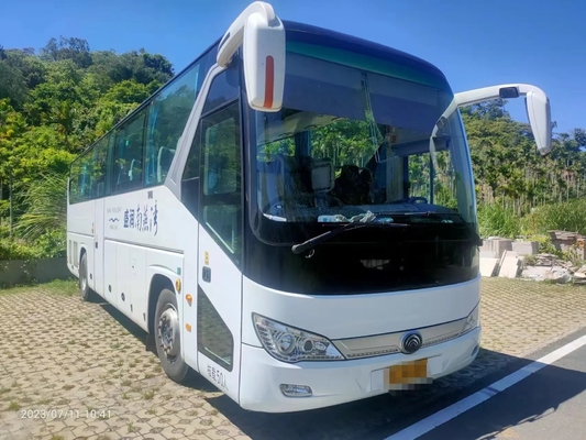 Le vetture di passeggero utilizzate bus ZK6119 di Yutong della mano della guida a sinistra rara del motore delle doppie porte dei sedili della molla a lamelle 50 secondo