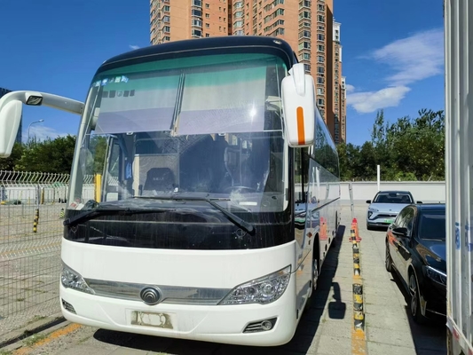 Giovani sedili bianchi di colore 53 di Tong Bus ZK6112 12 metri di Weichai del condizionatore d'aria di lunghezza del motore 336hp di seconda vettura Bus della mano