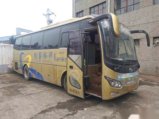 38 bus di giro utilizzato sinistro di Kinglong della direzione dell'euro V del motore sei della parte posteriore di Yuchai dei sedili telaio dell'airbag dei cilindri 270hp XMQ6901