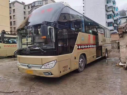 Il bus utilizzato 2018 anni Yutong ha usato il colore dorato diesel del A/C di sostegno del bus Zk6122 50 Seat Lhd di viaggio