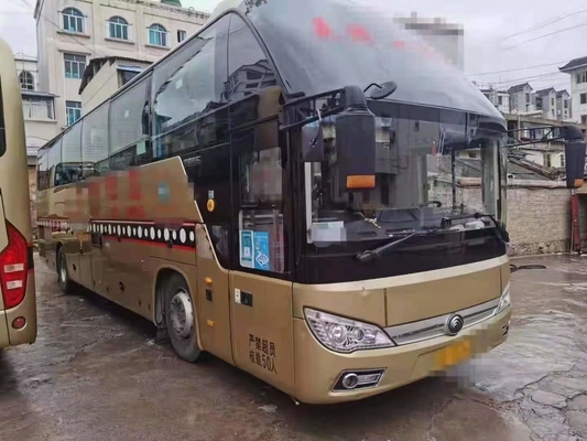 Il bus utilizzato 2018 anni Yutong ha usato il colore dorato diesel del A/C di sostegno del bus Zk6122 50 Seat Lhd di viaggio