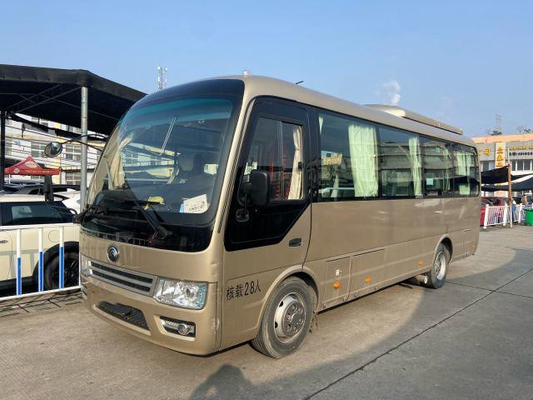 La seconda mano Yutong ZK6728 trasporta il motore dorato utilizzato di Yuchai di colore trasporta una vettura di 28 passeggeri Bus In 2019 anni